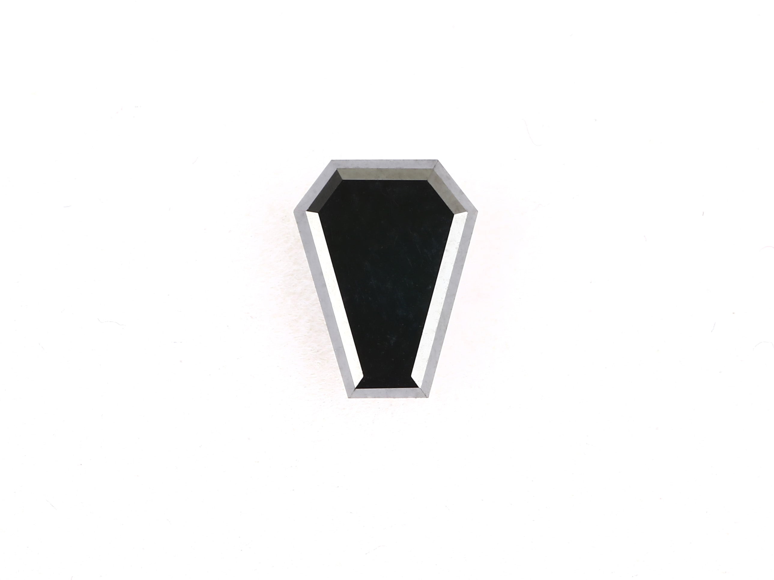Coffin Diamond 6.00 X 9.00 MM Fancy Black Color Loose Diamond